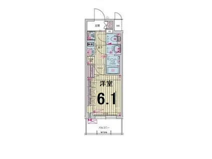 プレサンス上前津ディアシス(1K/2階)の間取り写真