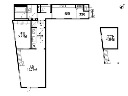 デコール代官山(1LDK/2階)の間取り写真
