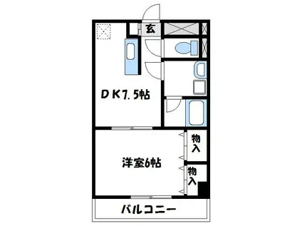 アート・フルベイシス(1DK/6階)の間取り写真
