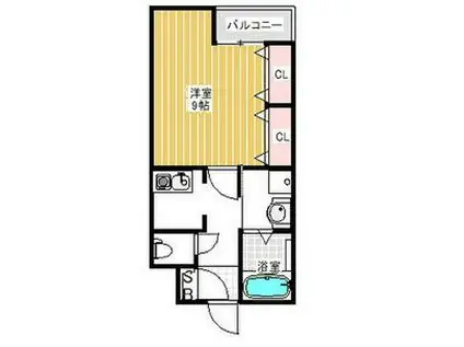 MSSTYLE東倉治I(1K/1階)の間取り写真