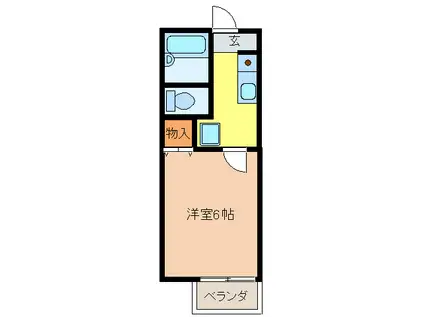 山下ハイツ(1K/1階)の間取り写真