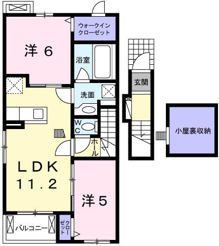 ファイン コルソV(2LDK/2階)の間取り写真