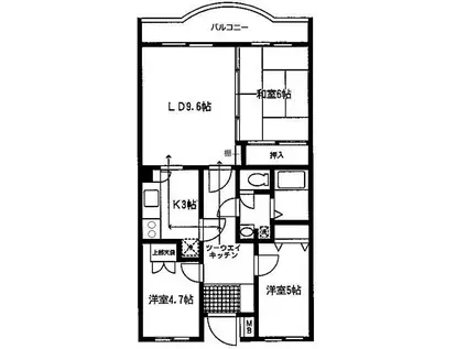 STAGE21(3LDK/3階)の間取り写真