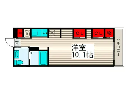 リブリ・ウィステリアガーデン(ワンルーム/1階)の間取り写真