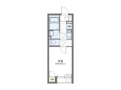 レオネクストルート1楓II(1K/2階)の間取り写真