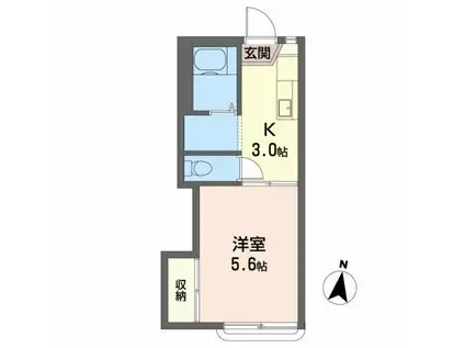 シェモワ(1K/2階)の間取り写真