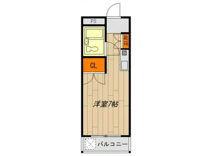 アイコート東長崎(ワンルーム/2階)の間取り写真