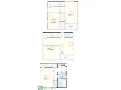 MI PATIO B棟(3LDK/1階)の間取り写真