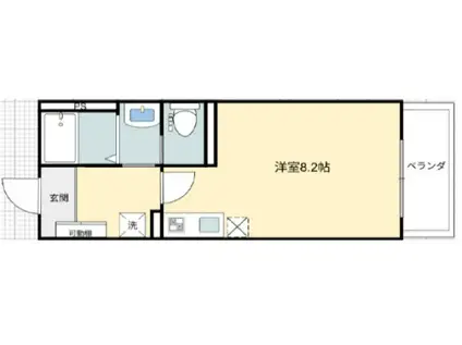グランメゾン学南学南町アパート(ワンルーム/1階)の間取り写真
