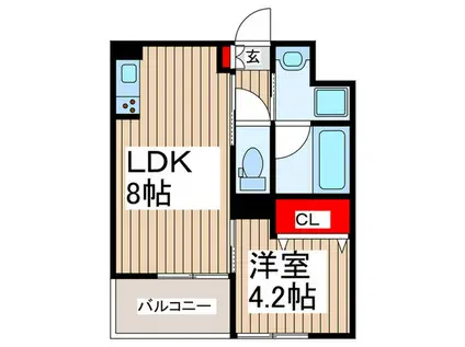 HRII(1LDK/2階)の間取り写真