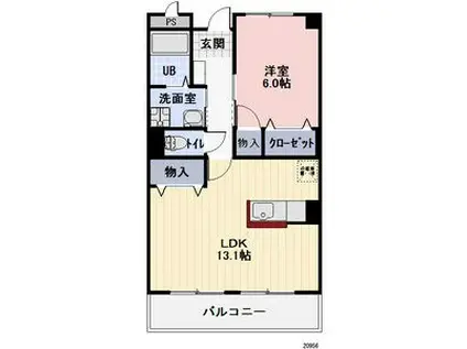 AVANCEII(1LDK/1階)の間取り写真