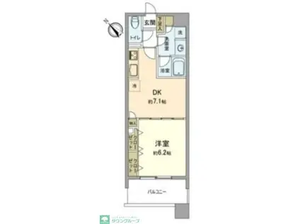 センチュリー新横浜いちょう通(1DK/10階)の間取り写真