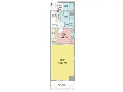 BS117(1DK/5階)の間取り写真