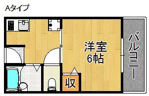 セルティア東貝塚(1K/1階)の間取り写真