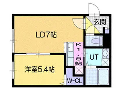ウィンひばりが丘(1LDK/3階)の間取り写真