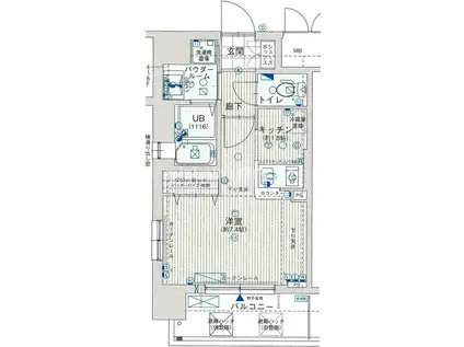 LC新梅田(ワンルーム/6階)の間取り写真
