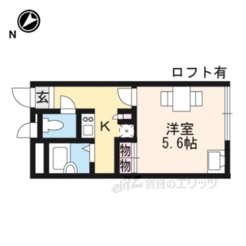 レオパレス南彦根Ⅰ番館(1K/1階)の間取り写真