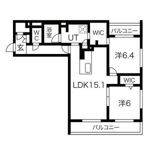 葵 -アオイ-(2LDK/2階)の間取り写真