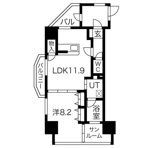 さくらHILLS ARAKO(1LDK/10階)の間取り写真