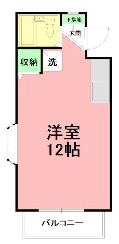 第5野本ビル(ワンルーム/2階)の間取り写真