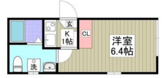 CELESTE KOGANE(1K/2階)の間取り写真