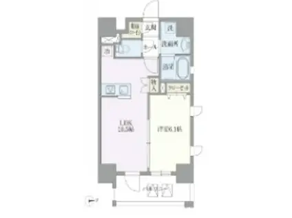 ライトテラス浅草(1LDK/8階)の間取り写真