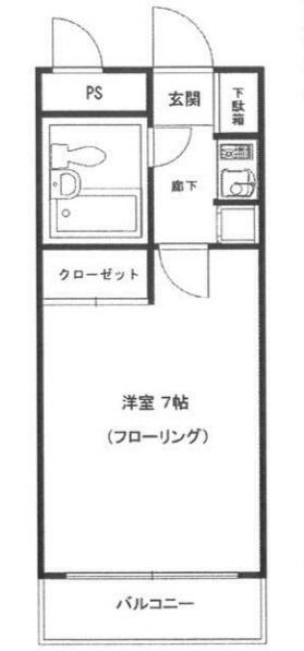 ダイドーメゾン園田II(1K/4階)の間取り写真