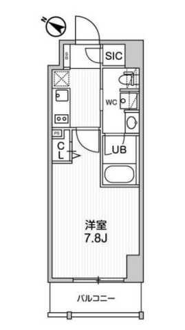 ステージグランデ日本橋人形町(1K/5階)の間取り写真