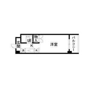 ノーサレンダー(ワンルーム/5階)の間取り写真