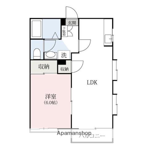 グリーンヒルR(1LDK/1階)の間取り写真