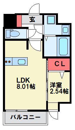 MODERN PALAZZO博多PRECIOUS(1LDK/3階)の間取り写真