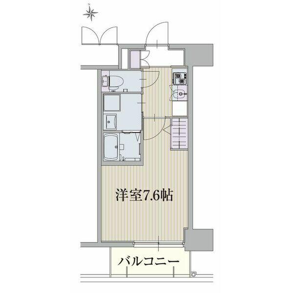 パルティール新栄(1K/9階)の間取り写真