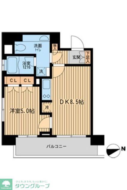 ラクラス田町(1LDK/3階)の間取り写真