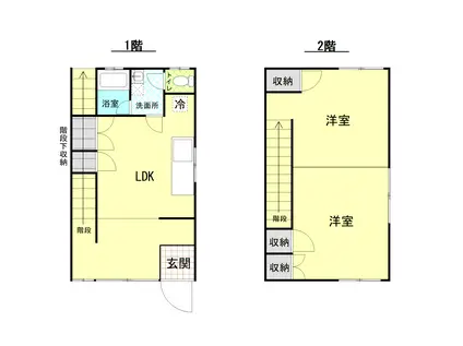 フルハウス清水(2DK/1階)の間取り写真