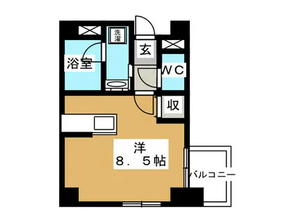 KOMATSUマンション(ワンルーム/3階)の間取り写真