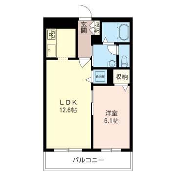 エトワール(1LDK/1階)の間取り写真