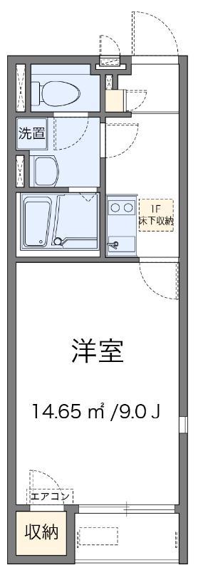レオネクスト藤井寺(1K/1階)の間取り写真