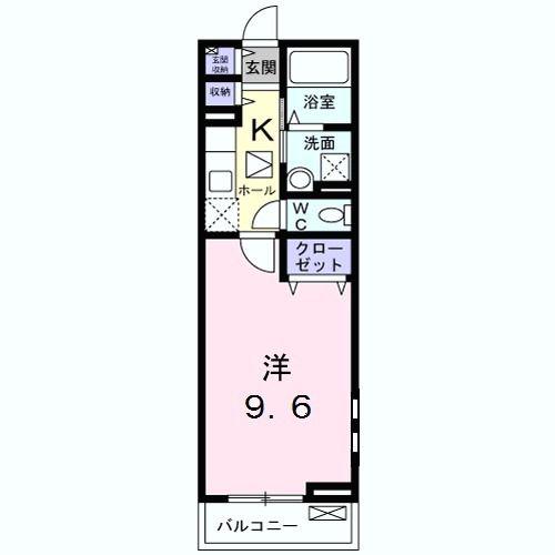 メゾン ボヌール 日新(1K/1階)の間取り写真