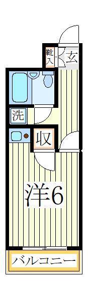 サクラファミリア(ワンルーム/1階)の間取り写真