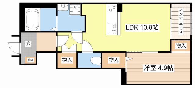 LITTLE BIRD(1LDK/1階)の間取り写真