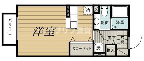ノーベルパーク16(ワンルーム/1階)の間取り写真