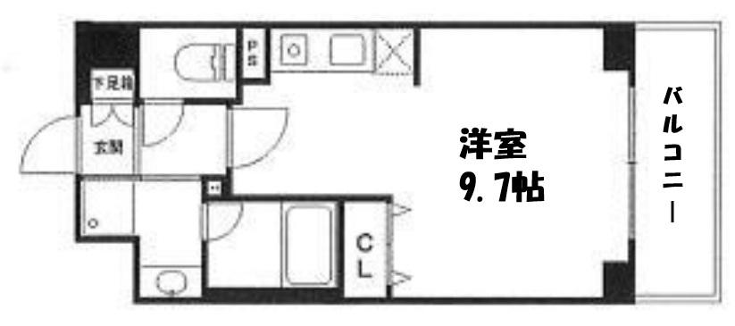 KDXレジデンス難波南(ワンルーム/4階)の間取り写真