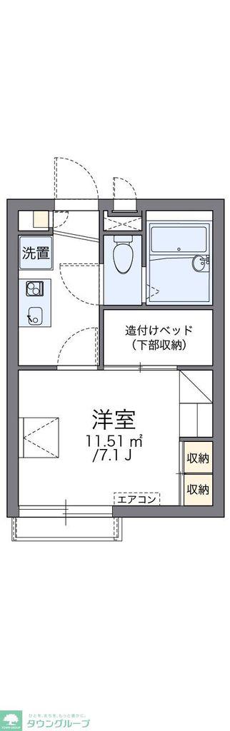レオパレスショールマーシュ(1K/2階)の間取り写真