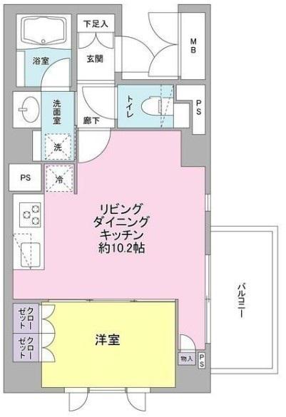 サンシャイン松本 NO.16(1LDK/2階)の間取り写真