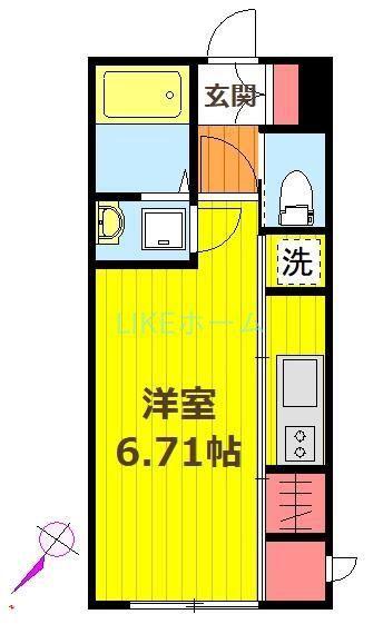 フォルス17(ワンルーム/1階)の間取り写真