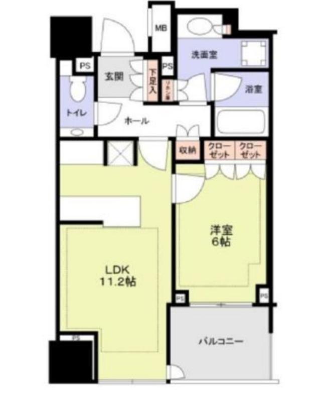 パークコート ザ・三番町ハウス(1LDK/2階)の間取り写真