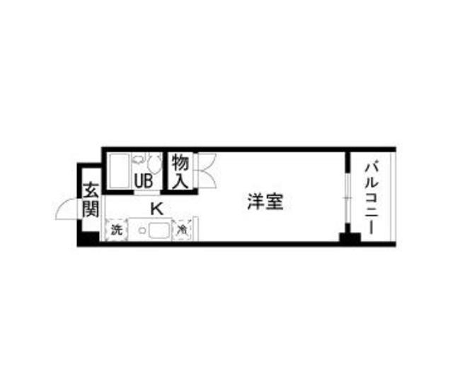 ノーサレンダー(ワンルーム/2階)の間取り写真