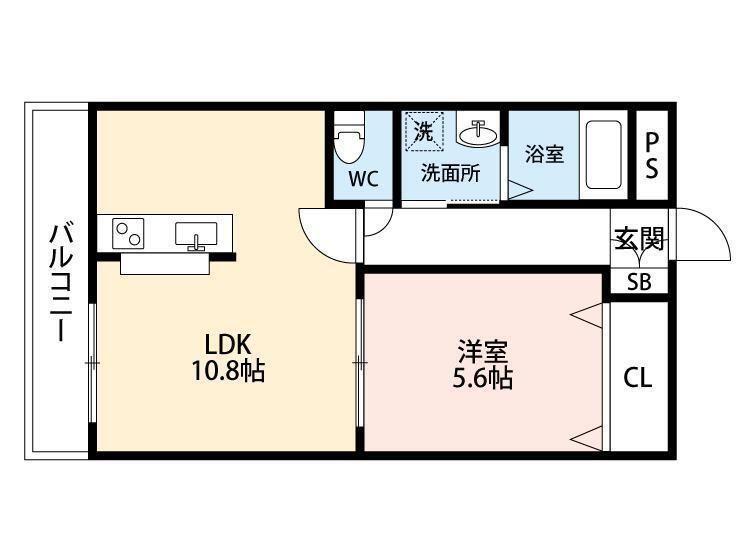 マンションプラティーノ(1LDK/2階)の間取り写真