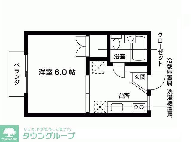 BCASA船橋日大前RE-BORN(1K/2階)の間取り写真