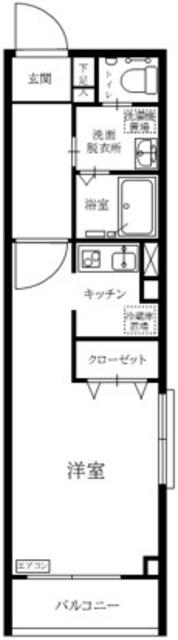 青木ビル(1K/4階)の間取り写真